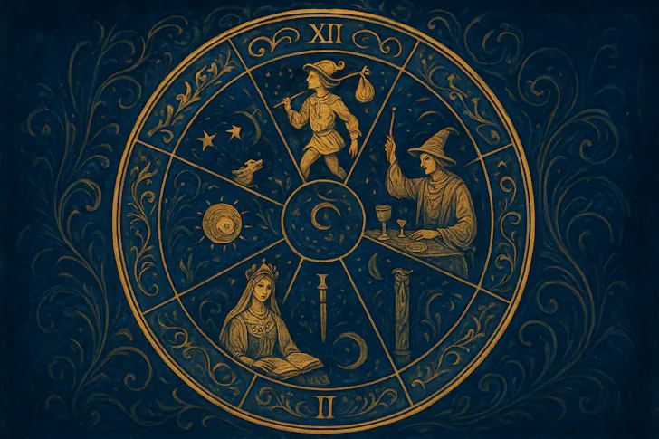 Het Tarot Maandwiel: Symboliek in je Maandelijkse Cyclus