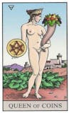 Alchemical Tarot - Pentakels Koningin