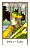 New Paladini Tarot - Two of Wands