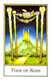 New Paladini Tarot - Four of Wands